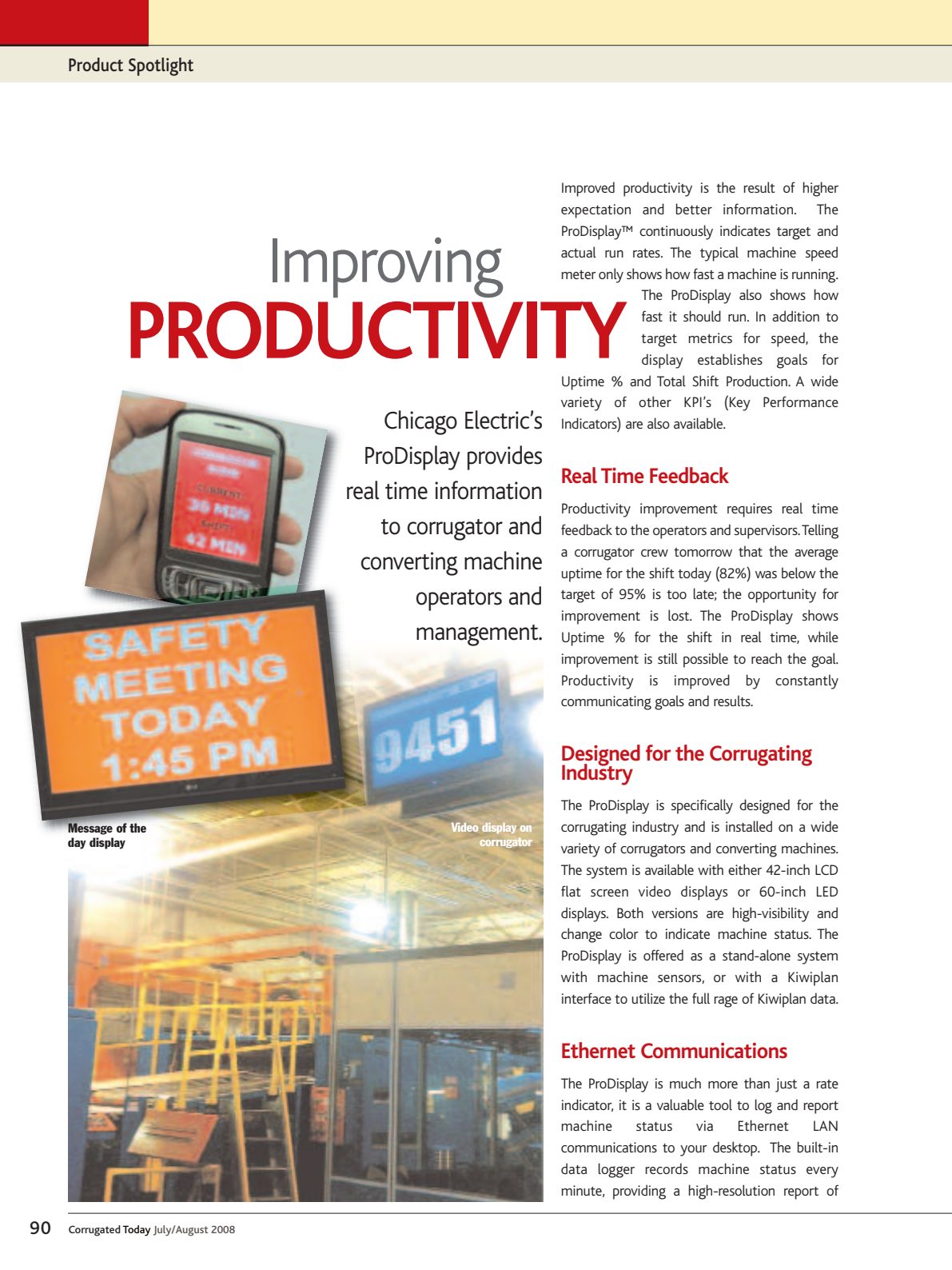Corrugating Productivity Optimization ProDisplay productSpotlight preview