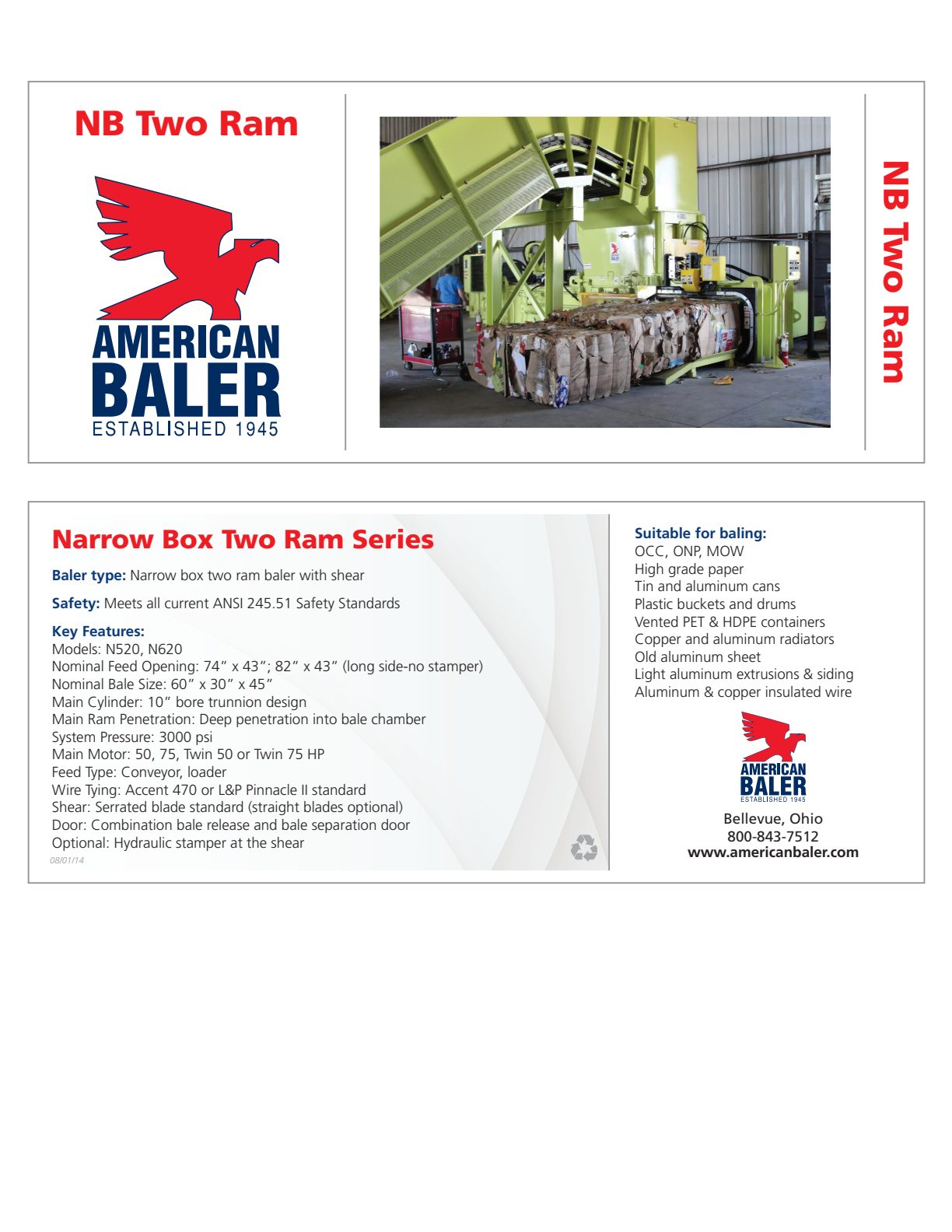 American Baler NB Two Ram Brochure preview